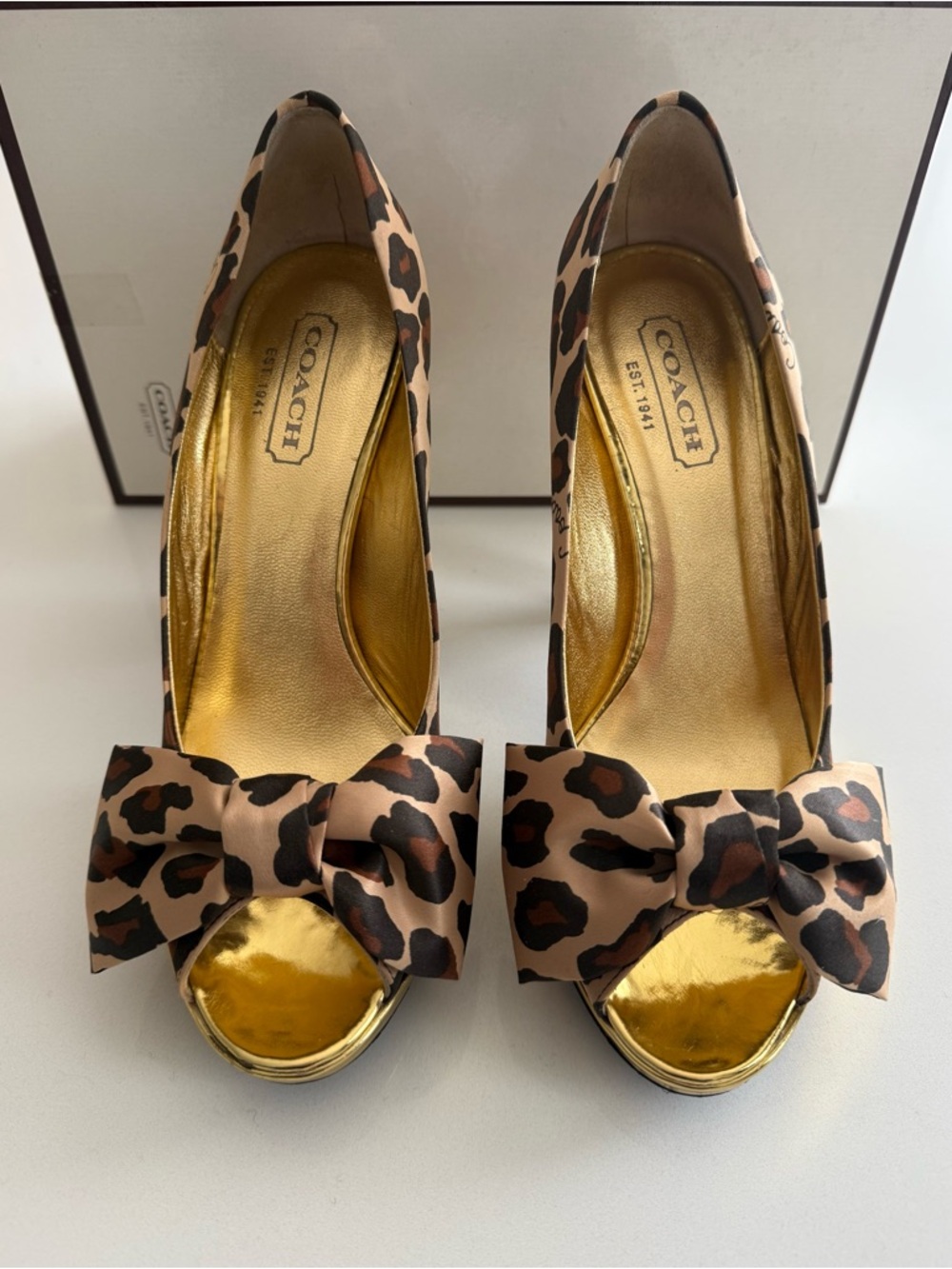 Coach Leopard Print Heels